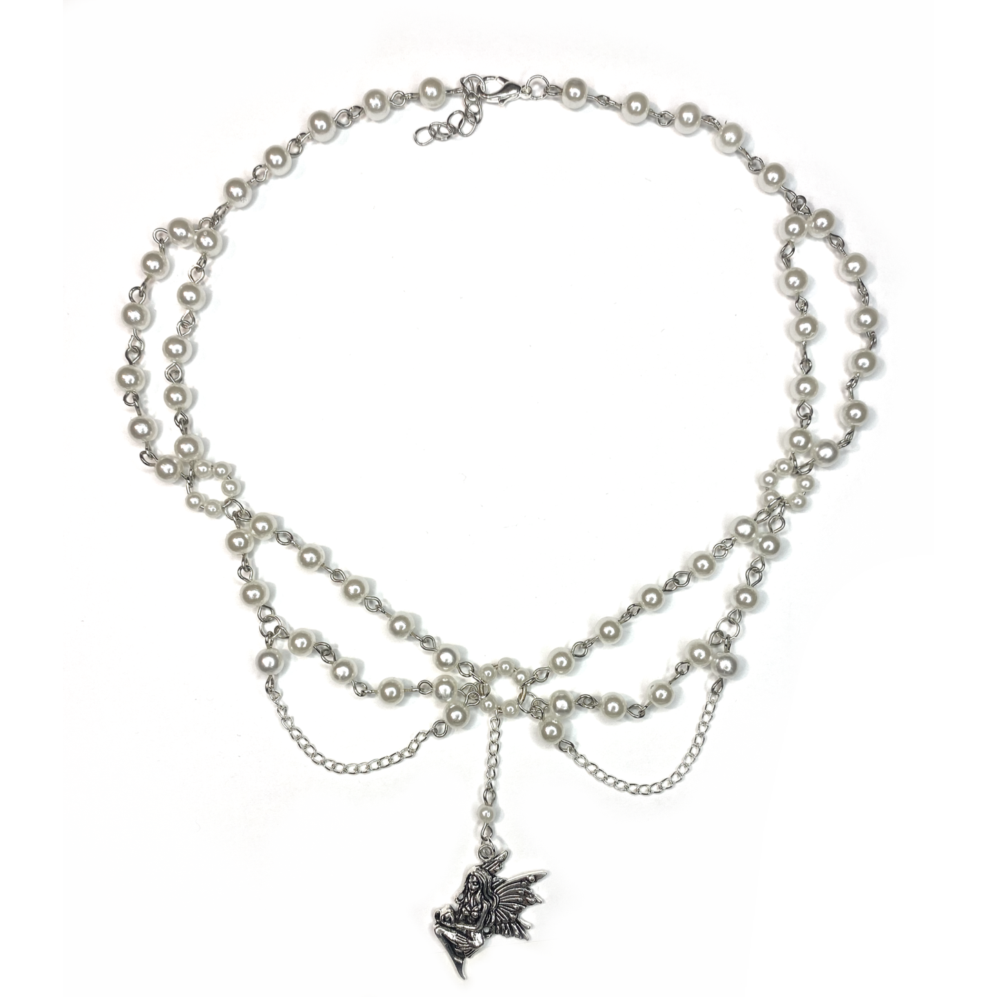 Necklace with Pearls and Fairy