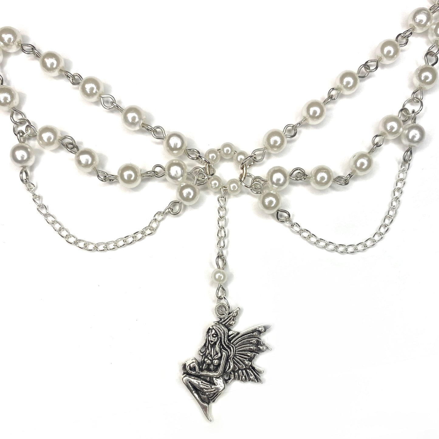 Necklace with Pearls and Fairy