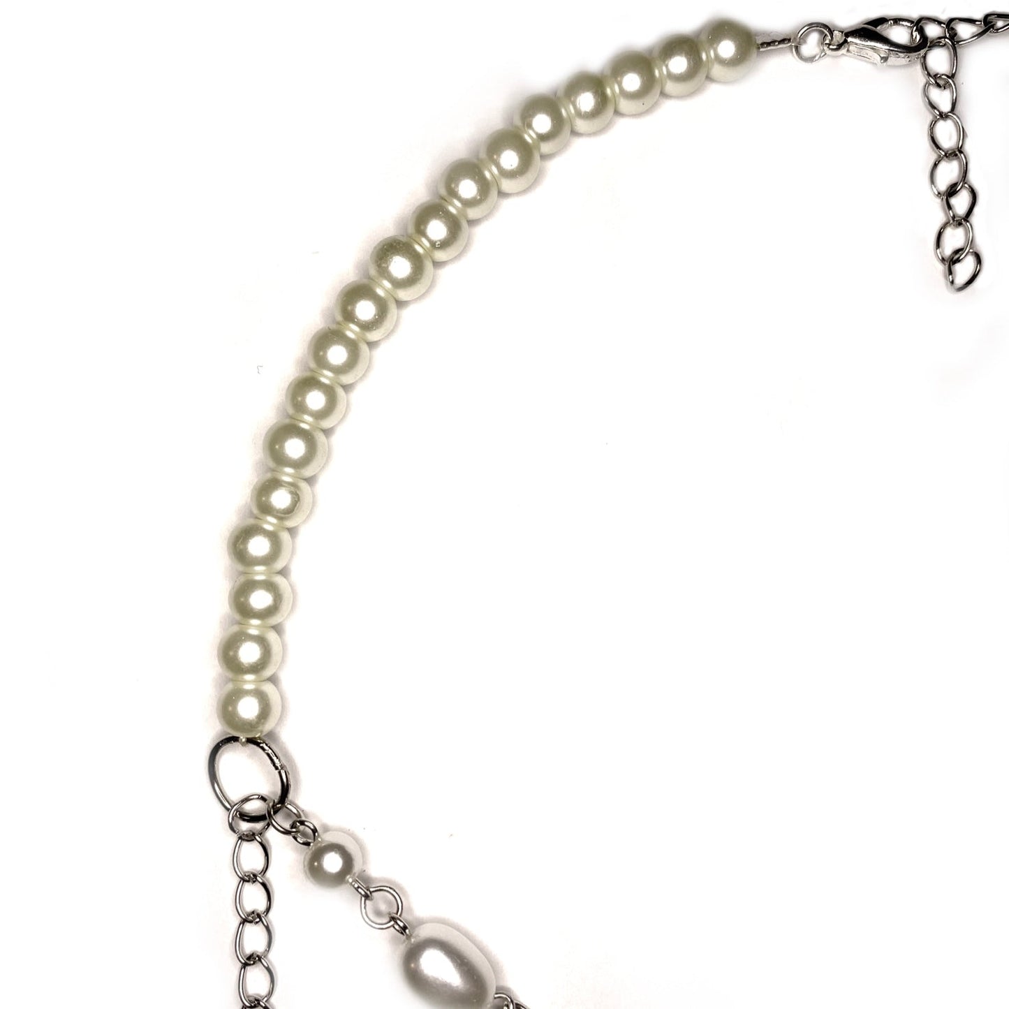 Close-up of Fairy Necklace Beads Left side