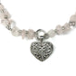 Bracelet with Rose Quartz and Heart Charm