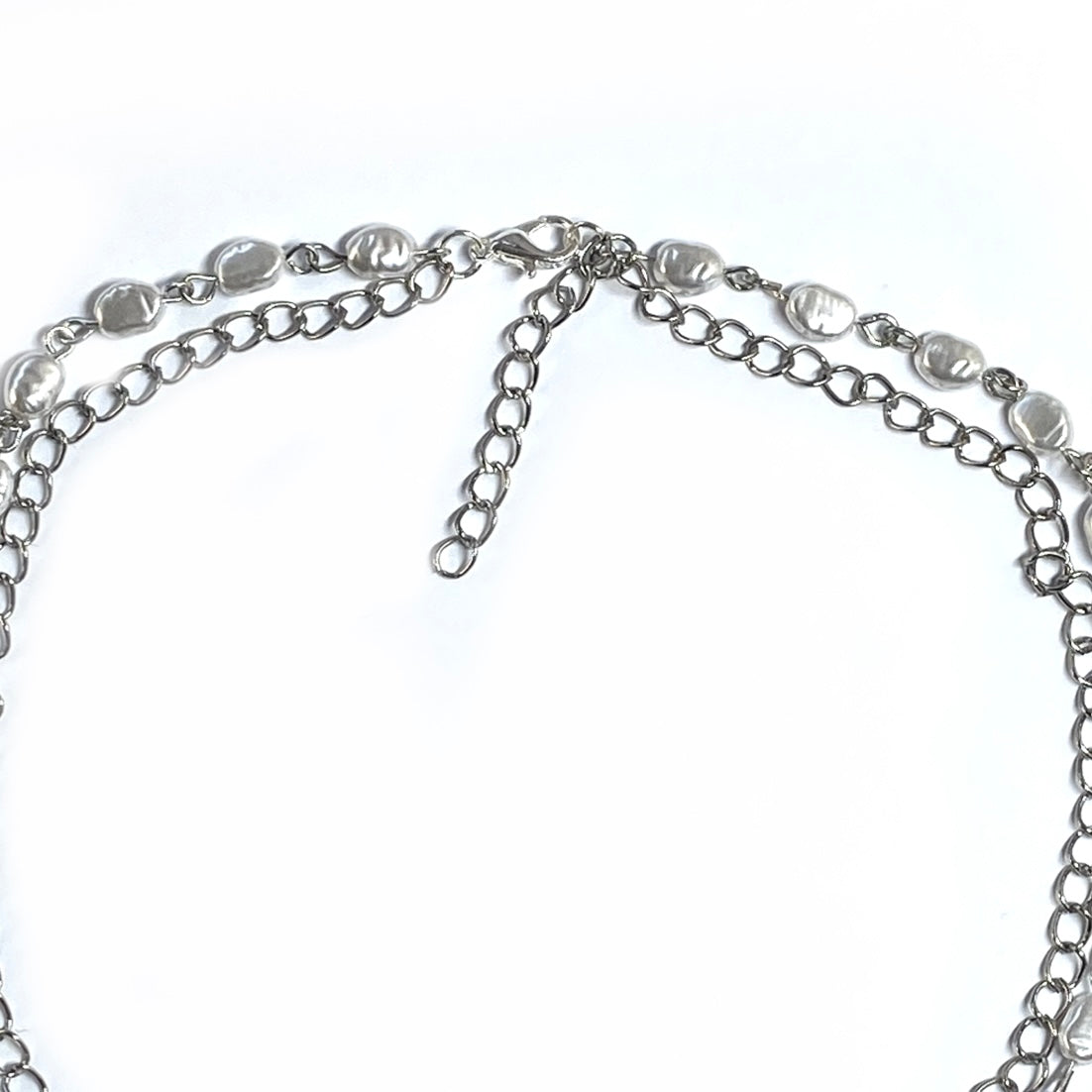 Necklace with a Star, fresh water Pearls and chain