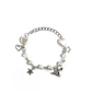 Bracelet with hearts, Gemstones, Pearls and Charms