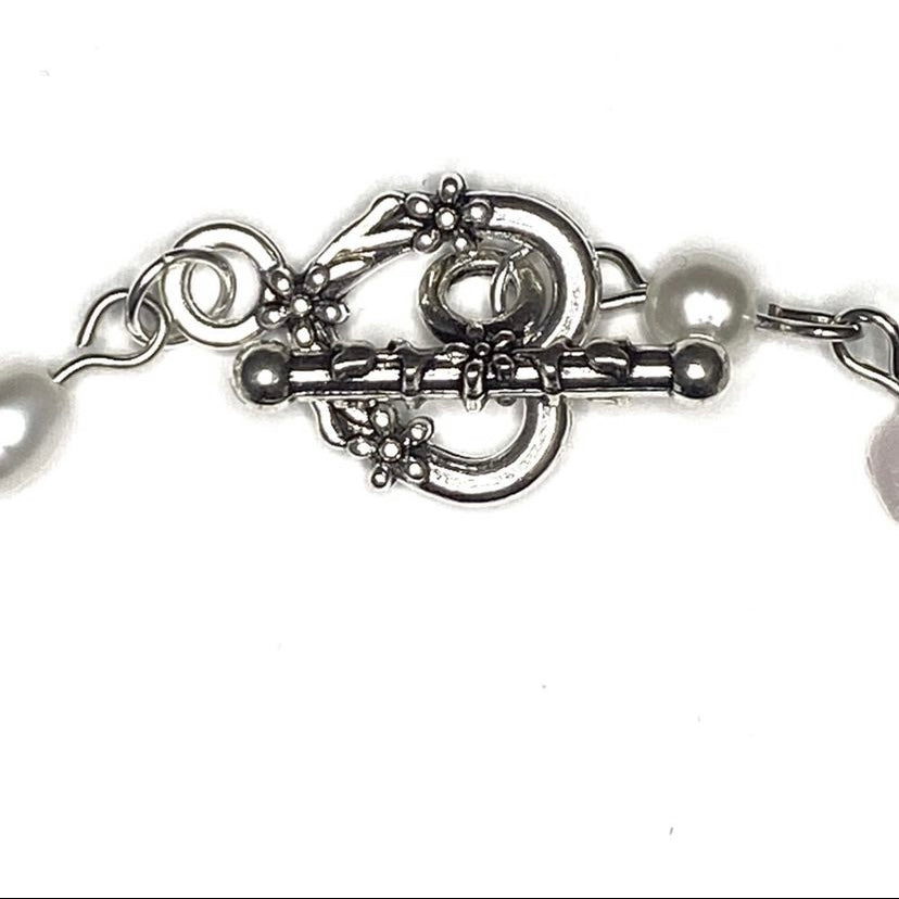 Bracelet with Pearls and Rosequarts