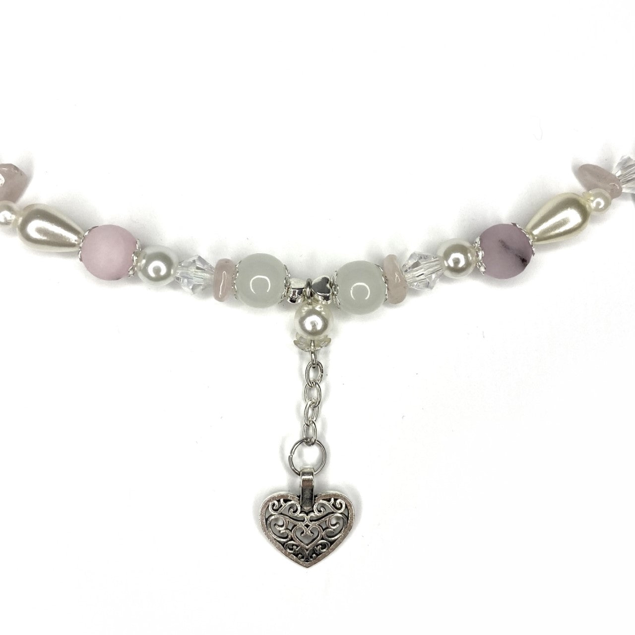 Necklace with Wings, Gemstones and Beads