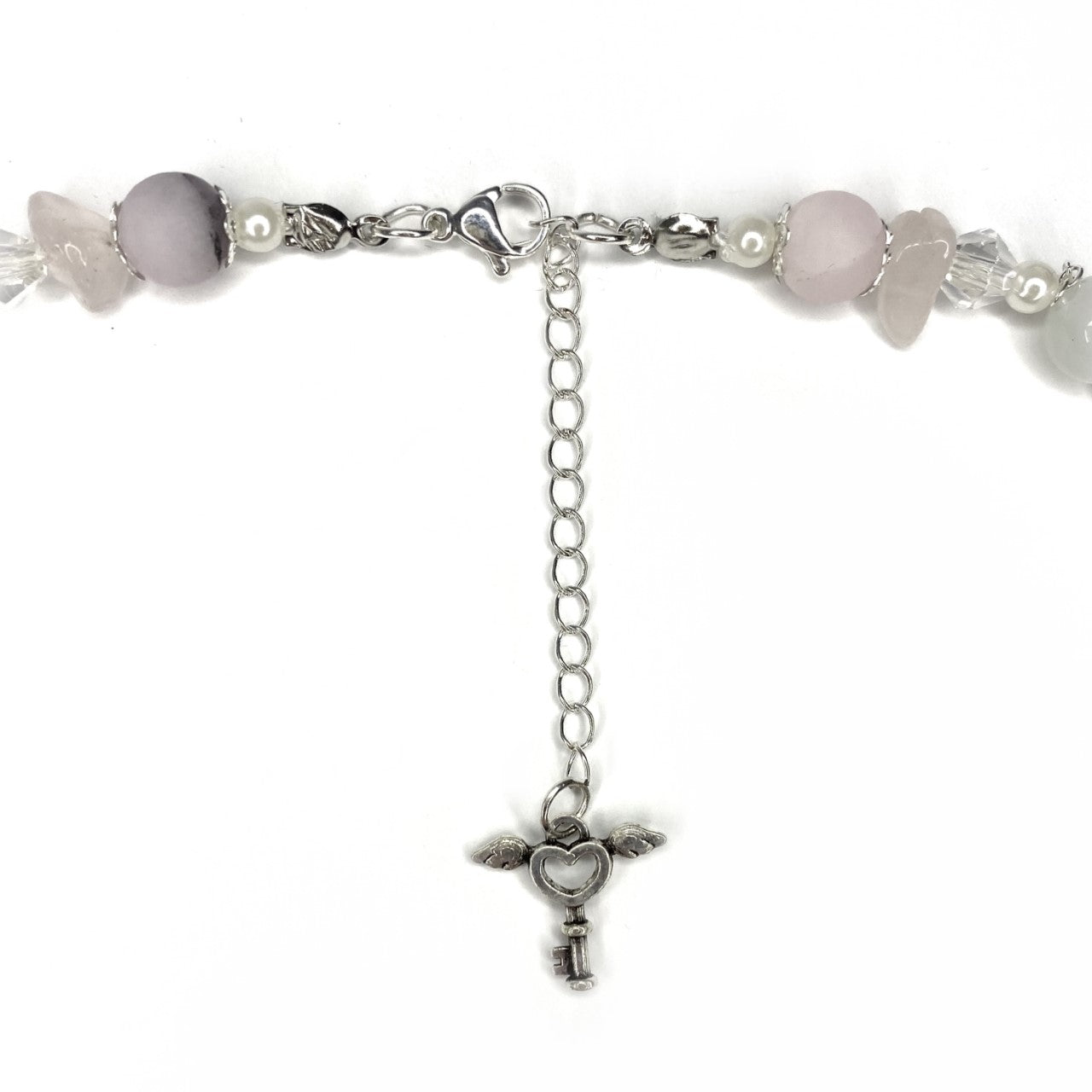 Necklace with Wings, Gemstones and Beads