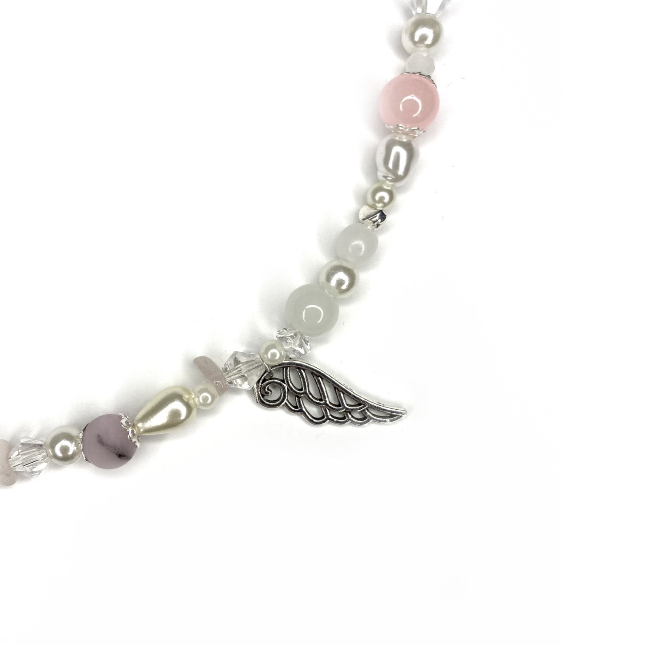 Necklace with Wings, Gemstones and Beads