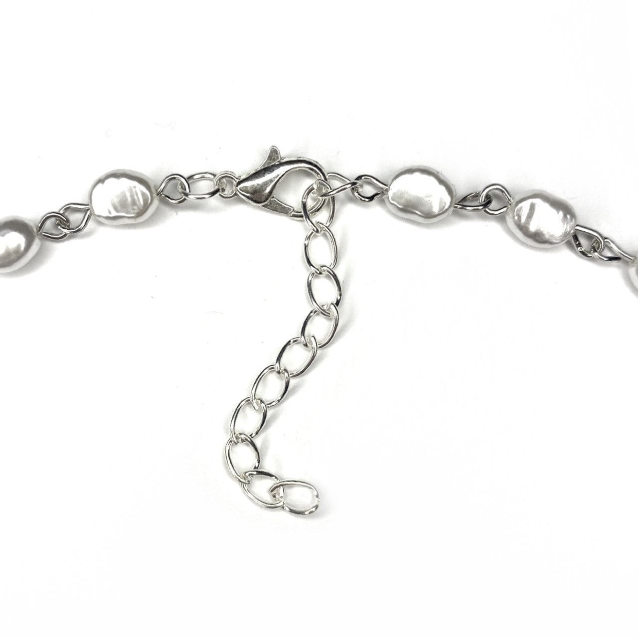 Necklace with Pearls, rosequarts and a rosequarts charm